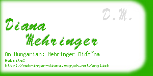 diana mehringer business card